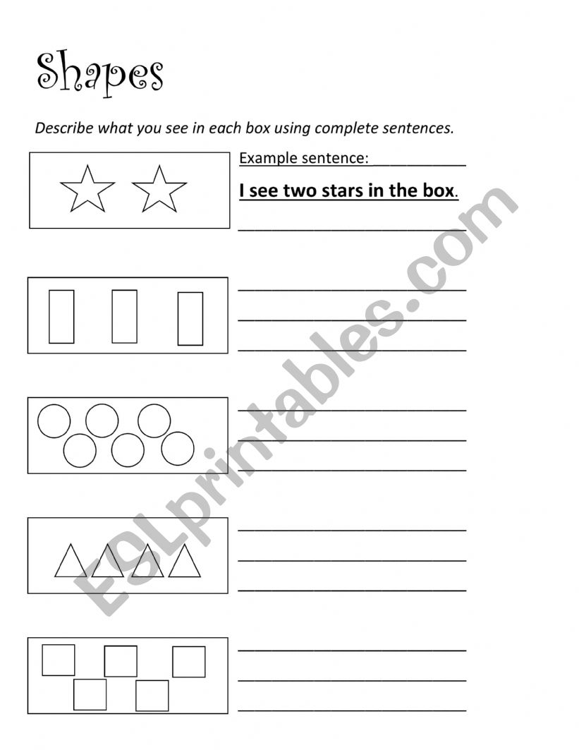 Shape Recognition worksheet