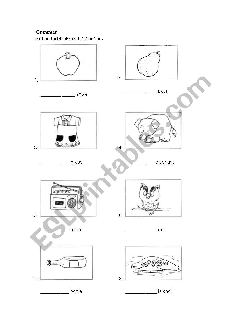 Grammar worksheet