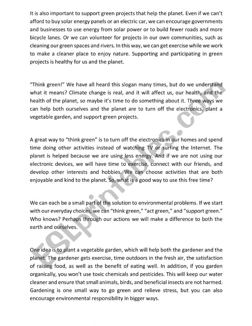 Essay Unscramble worksheet