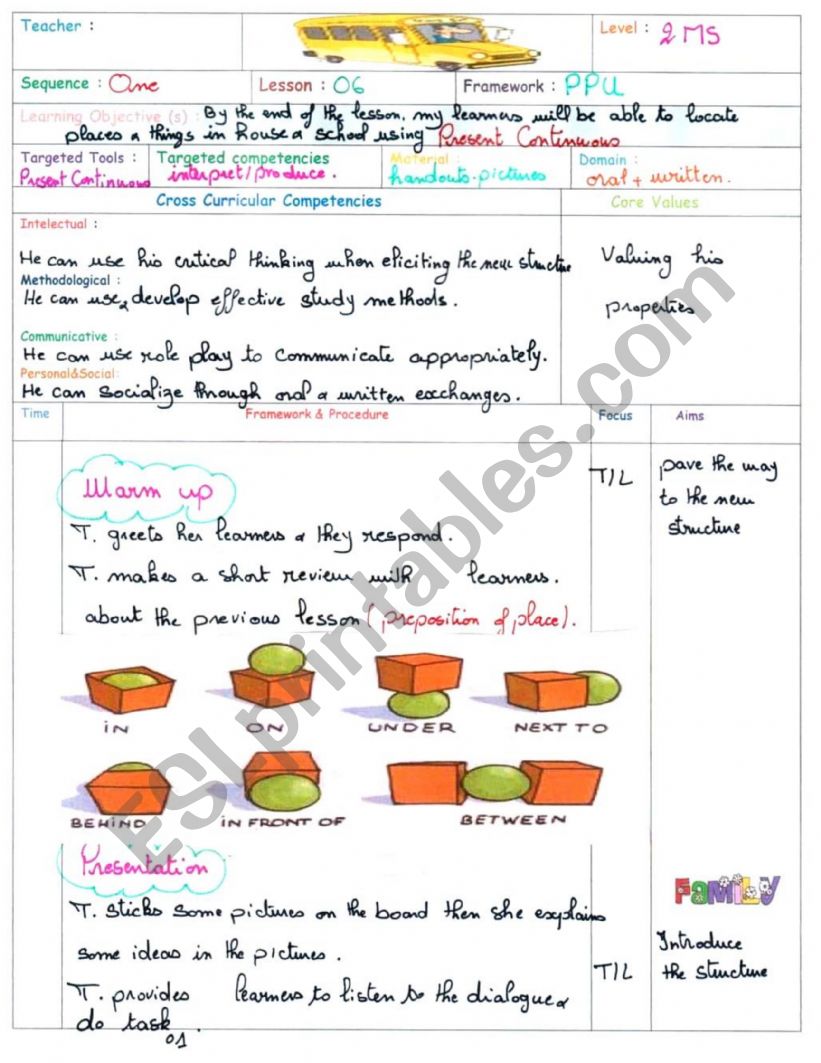 Present continuous worksheet