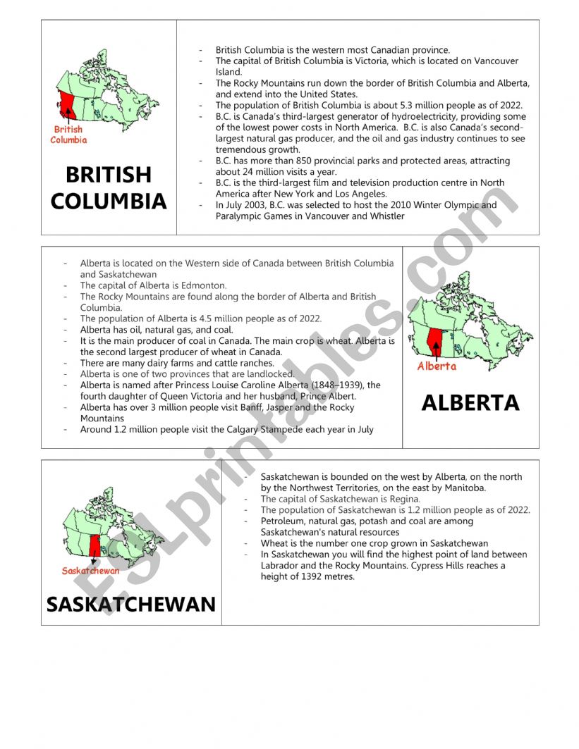 Canadian Provinces and Territories - Information Gap