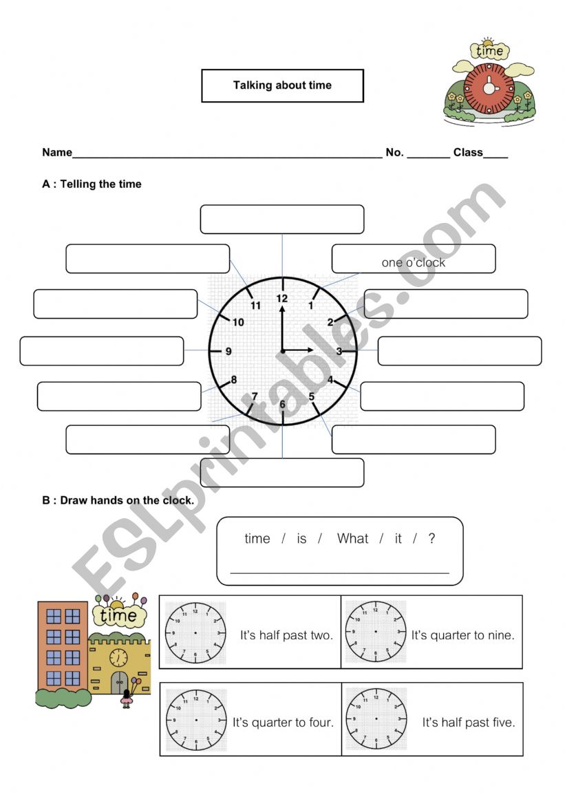 What time is it worksheet