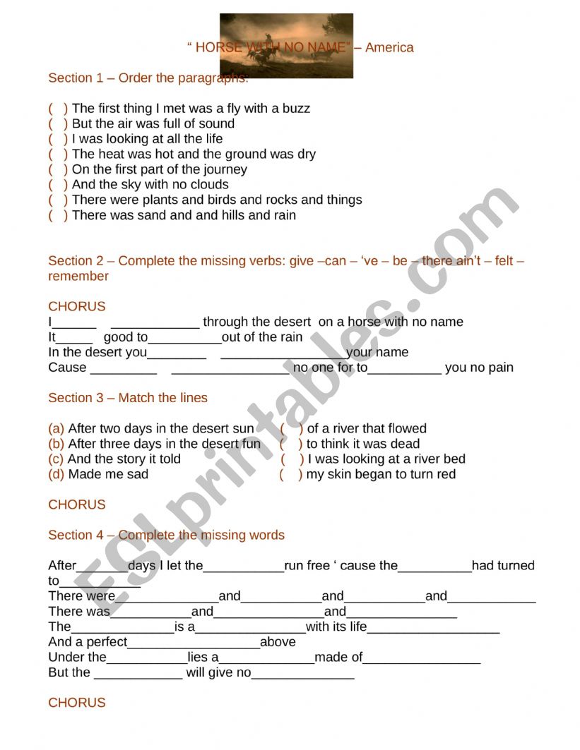 �Horse with No Name� song by America