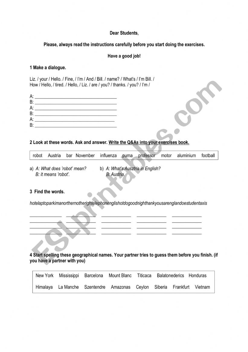 vocab development worksheet