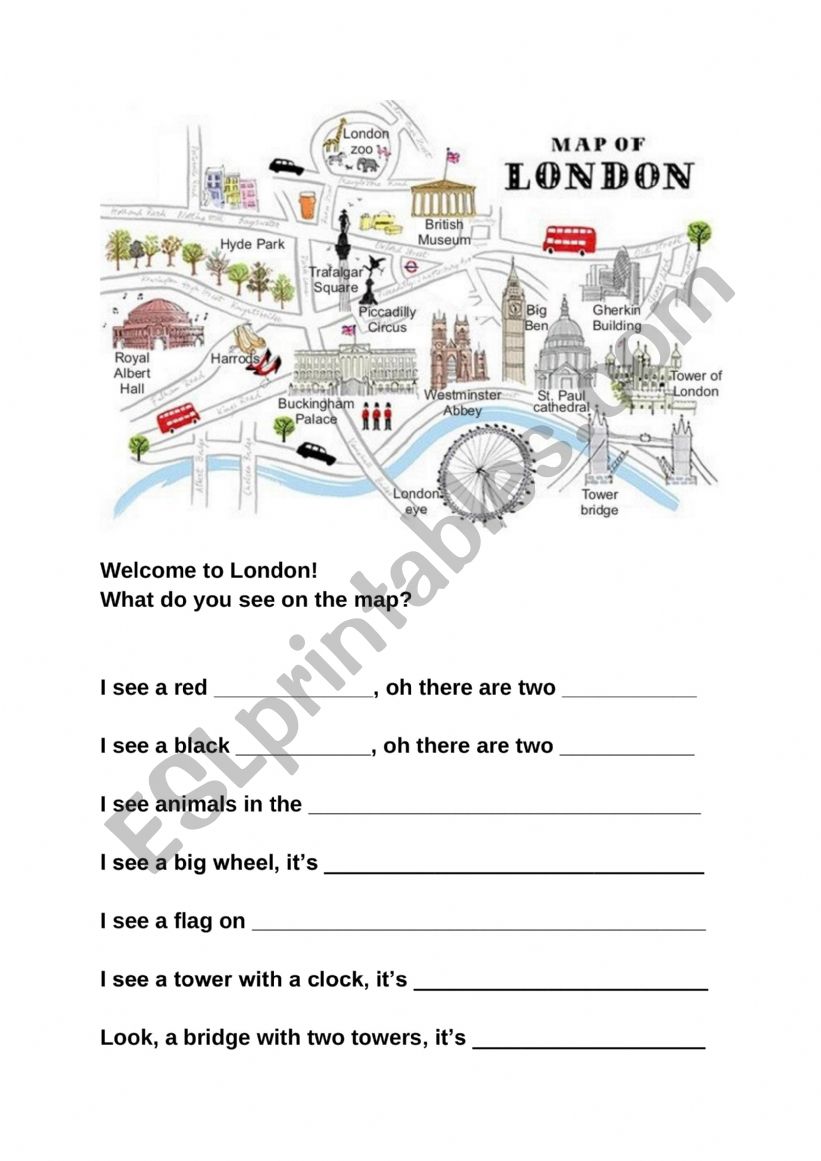 Welcome to London!  worksheet