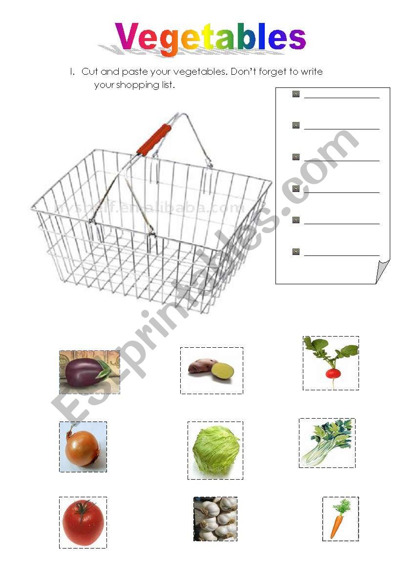 FOOD worksheet