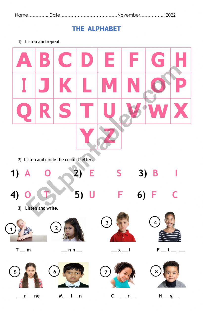 ALPHABET worksheet
