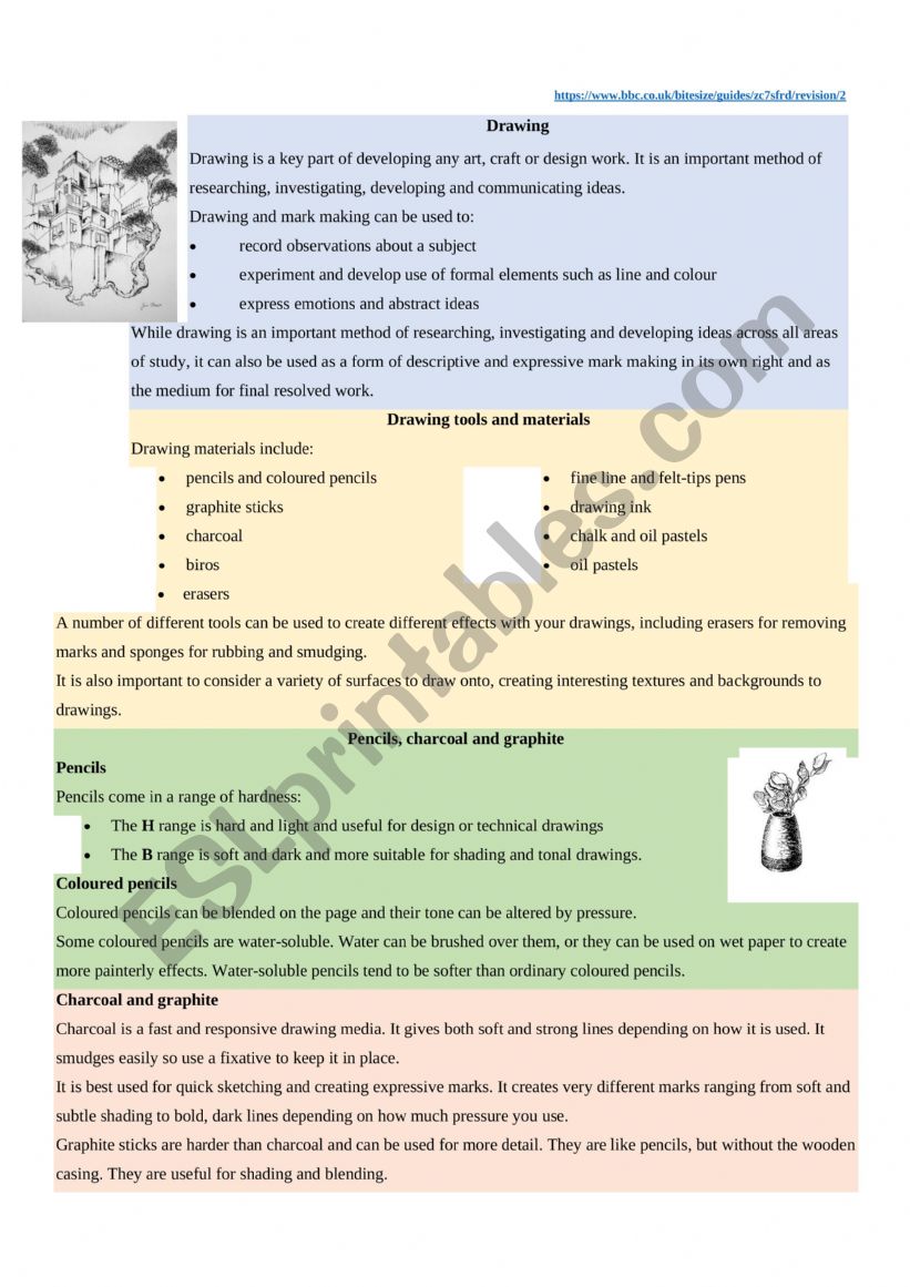 Drawing worksheet