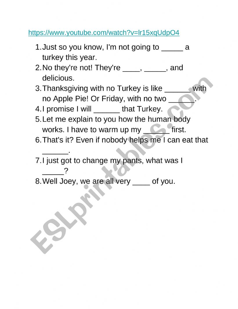 A secret thanksgiving message puzzle