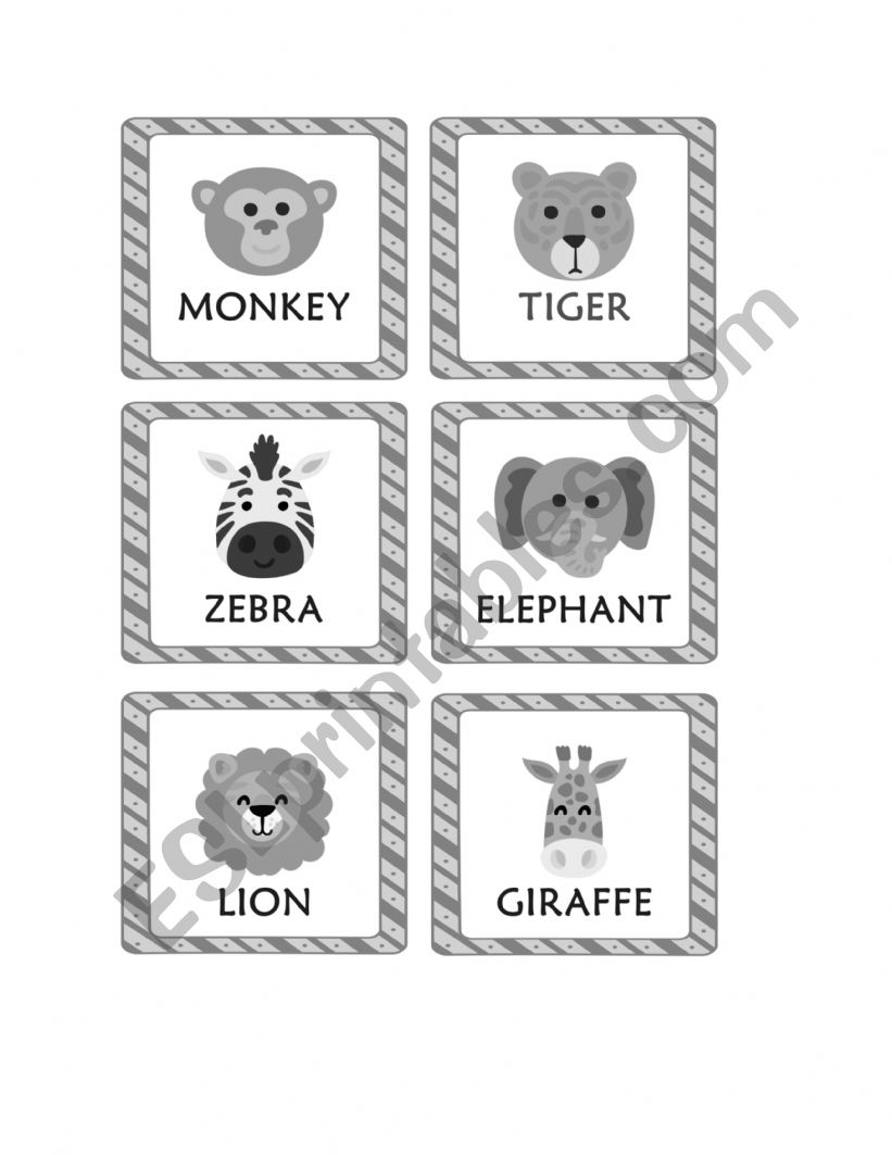 Animals worksheet