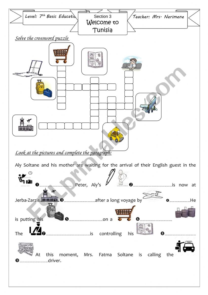 Welcome to Tunisiz worksheet