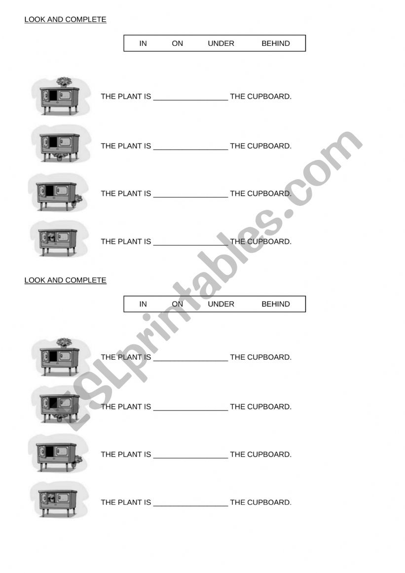 Where is the plant? worksheet