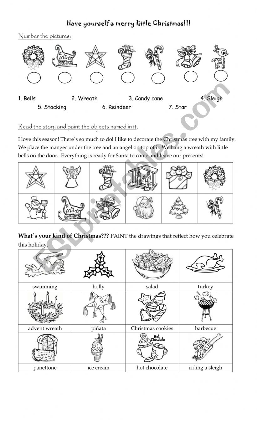 Christmas worksheet