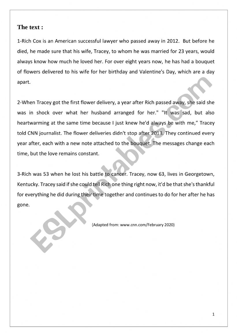 9th form end-of-term test N°1 