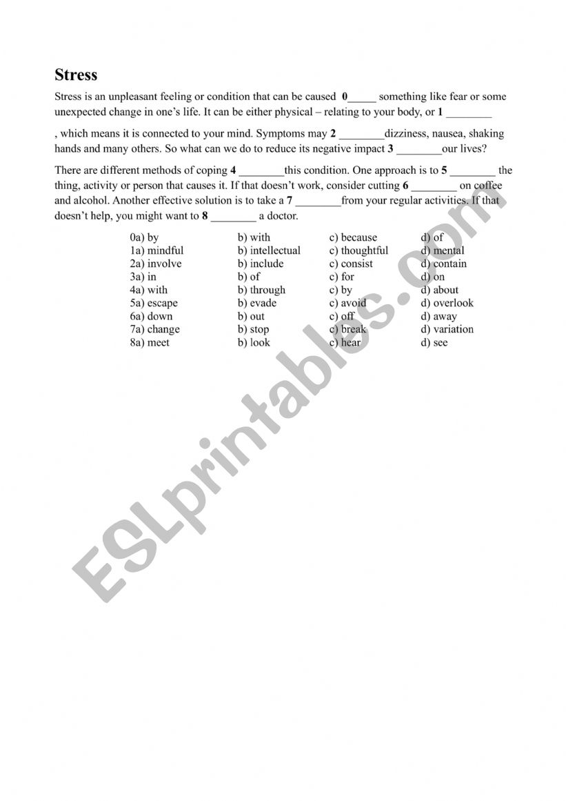 FCE use of English worksheet