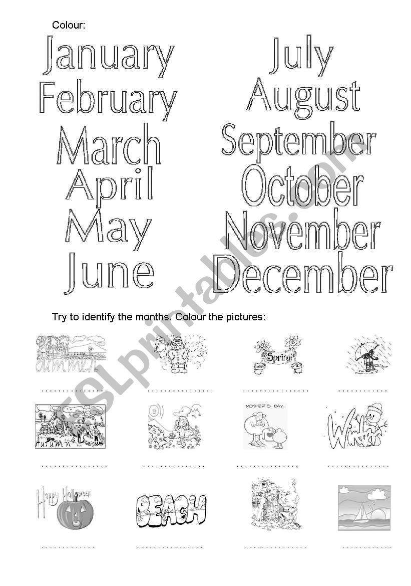 The Months worksheet