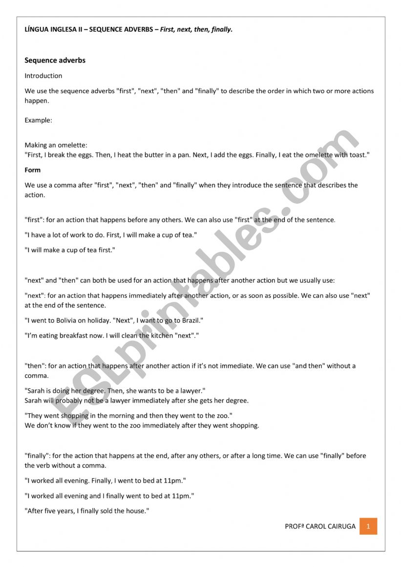 sequence-adverbs-esl-worksheet-by-carolinacairuga