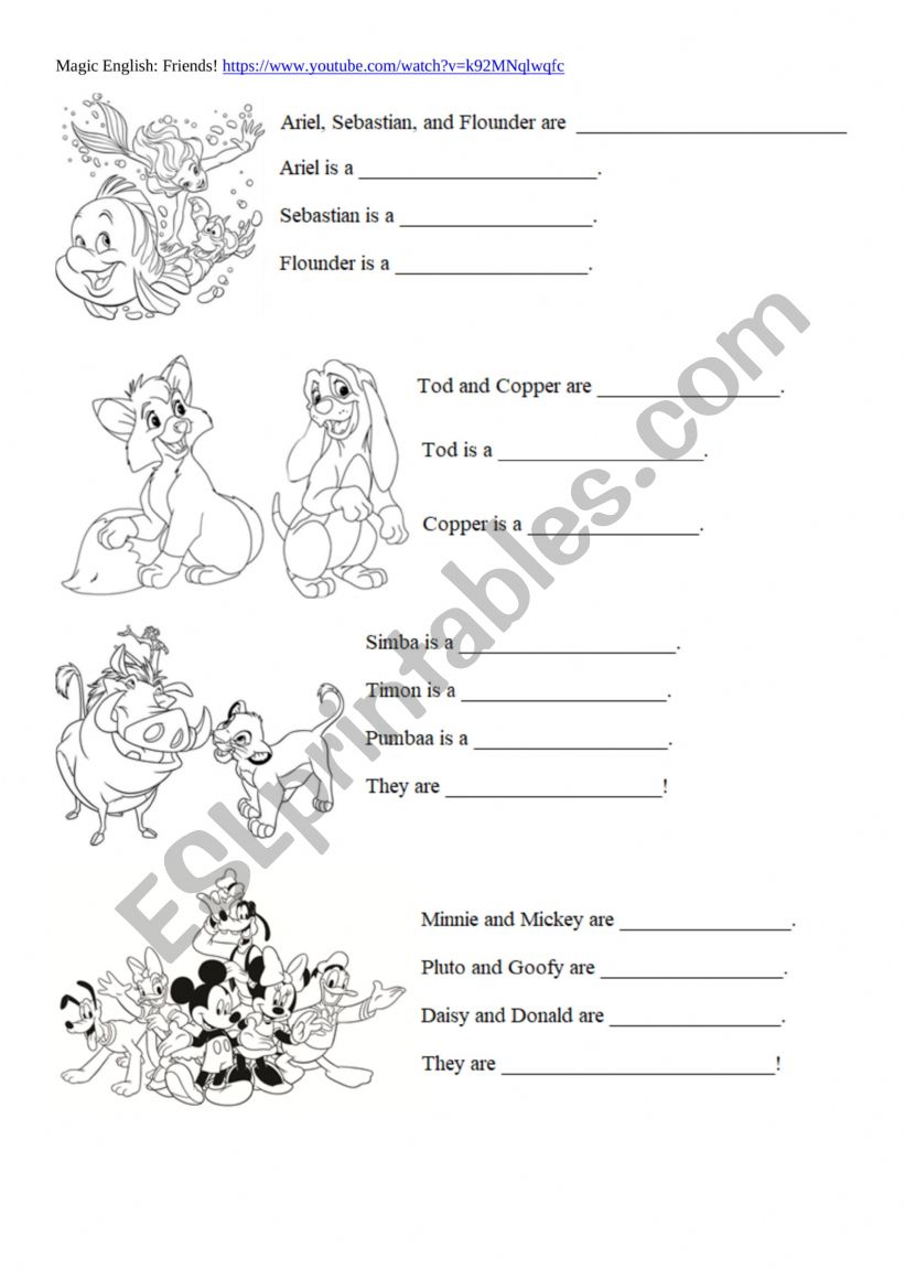 magic english video class. worksheet