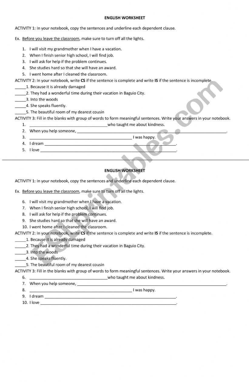 phrase-clause-esl-worksheet-by-shyrafaye