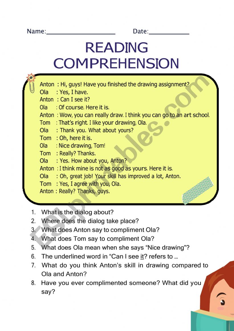 Giving Compliment worksheet