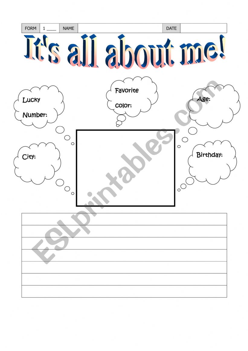 Personal Profile worksheet