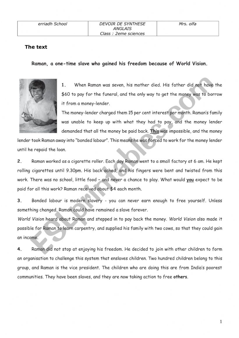 full term test N1  for 2nd graders