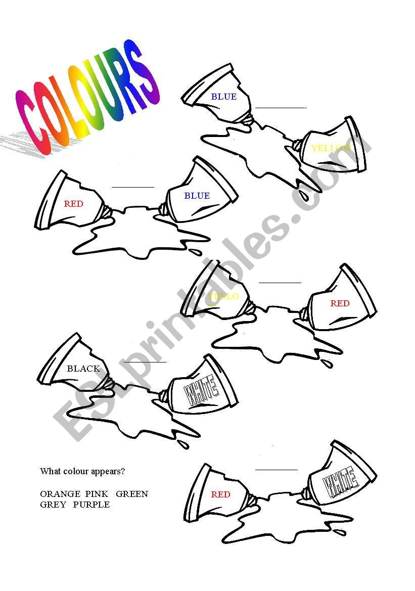 Colours worksheet