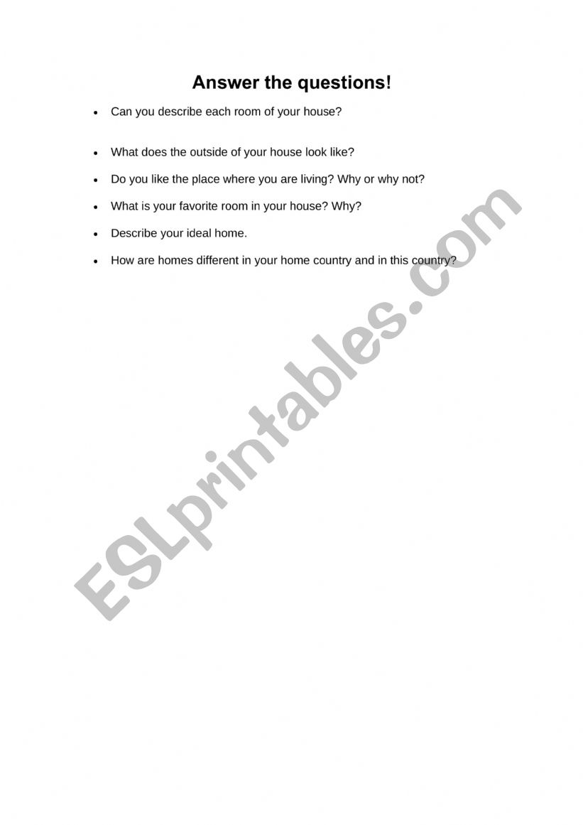 Speaking worksheet