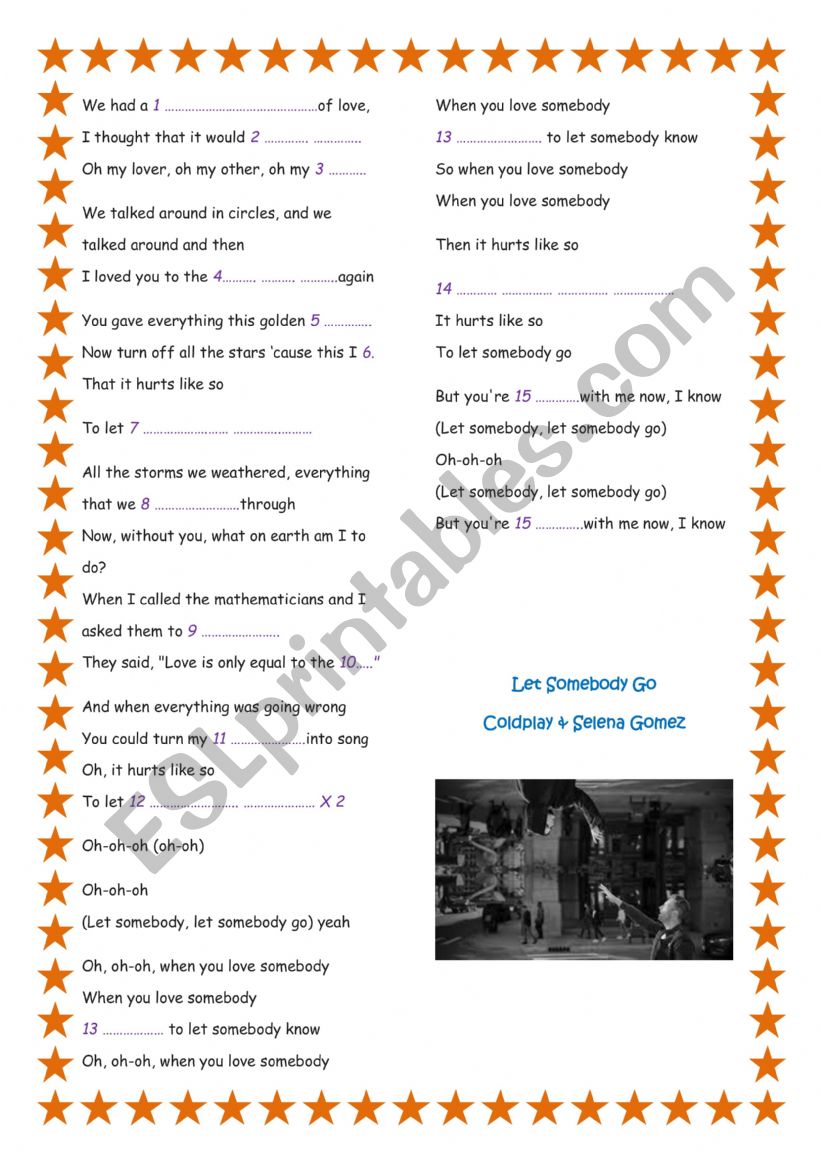 Listening:Song worksheet