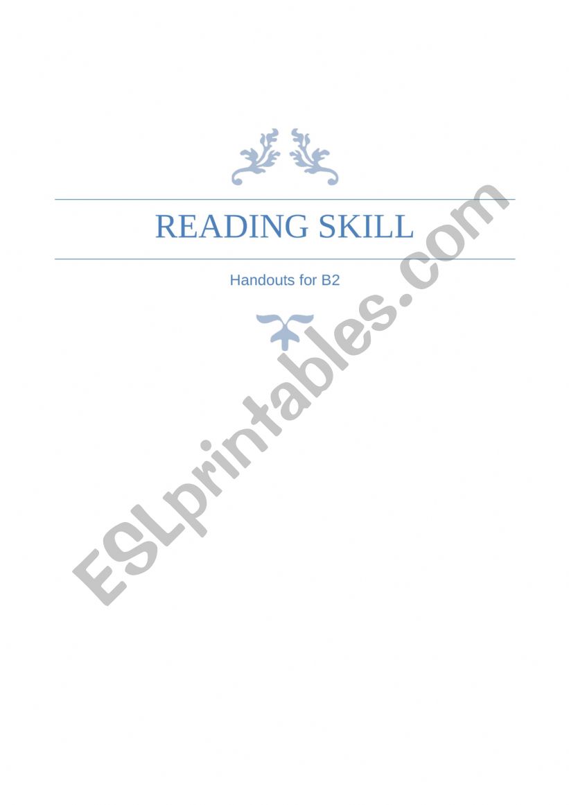 b2- reading worksheet