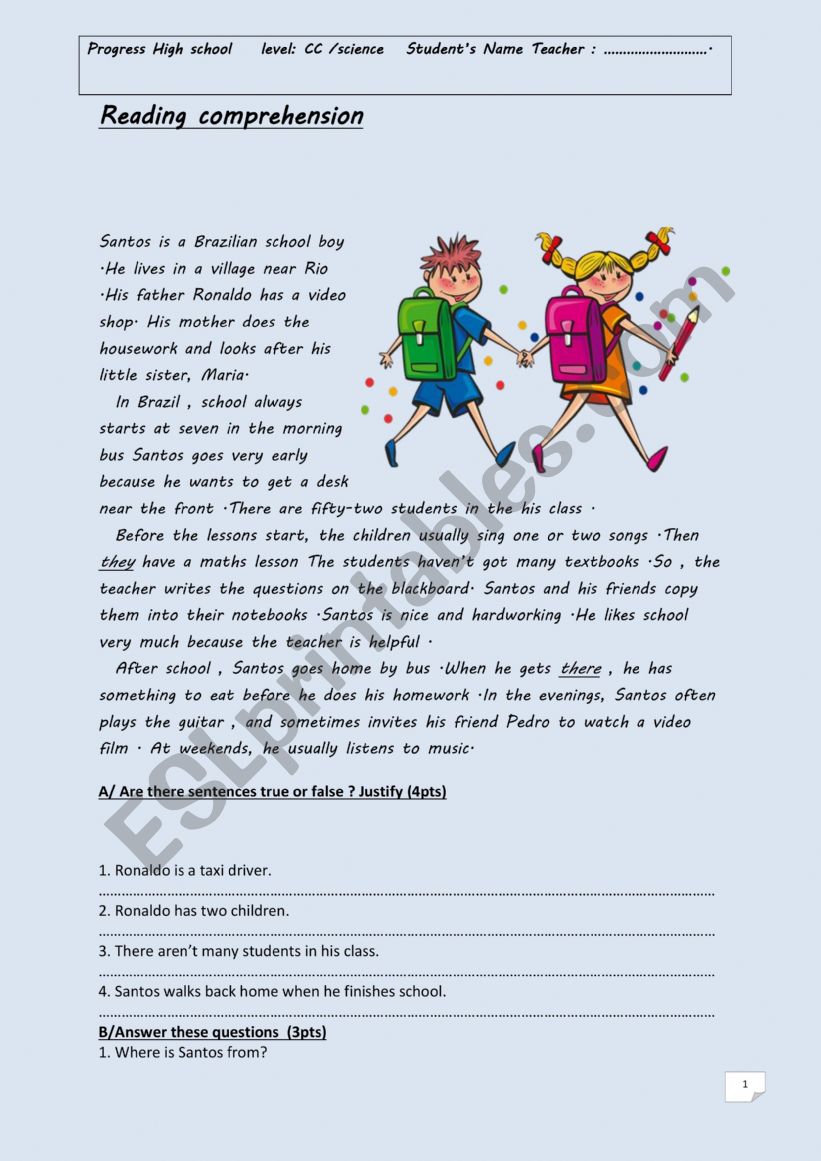 GLOBAL TEST Common core worksheet 