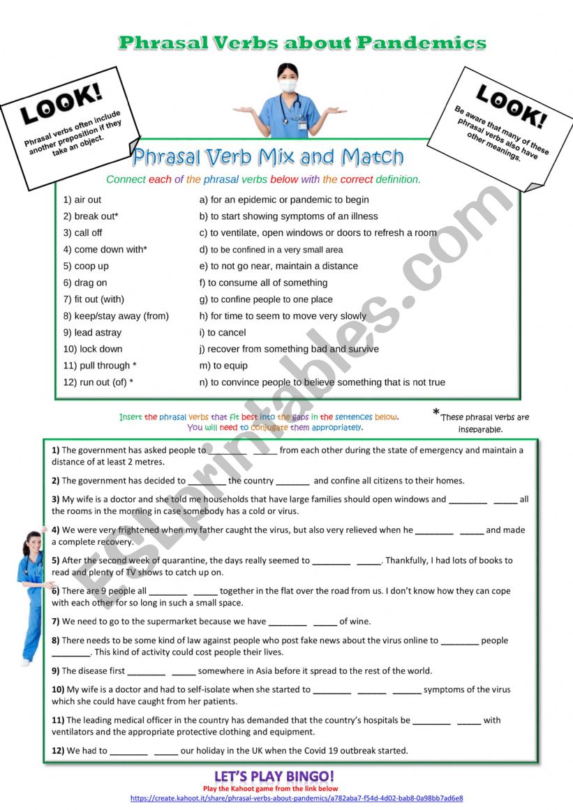 Phrasal Verbs About Pandemics - Shorter Version