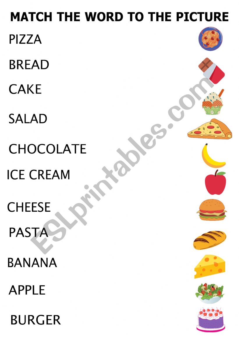 Food _ Matching Acitivity worksheet