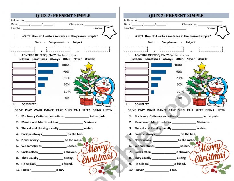 PRESENT SIMPLE FOR BEGINNERS QUIZ