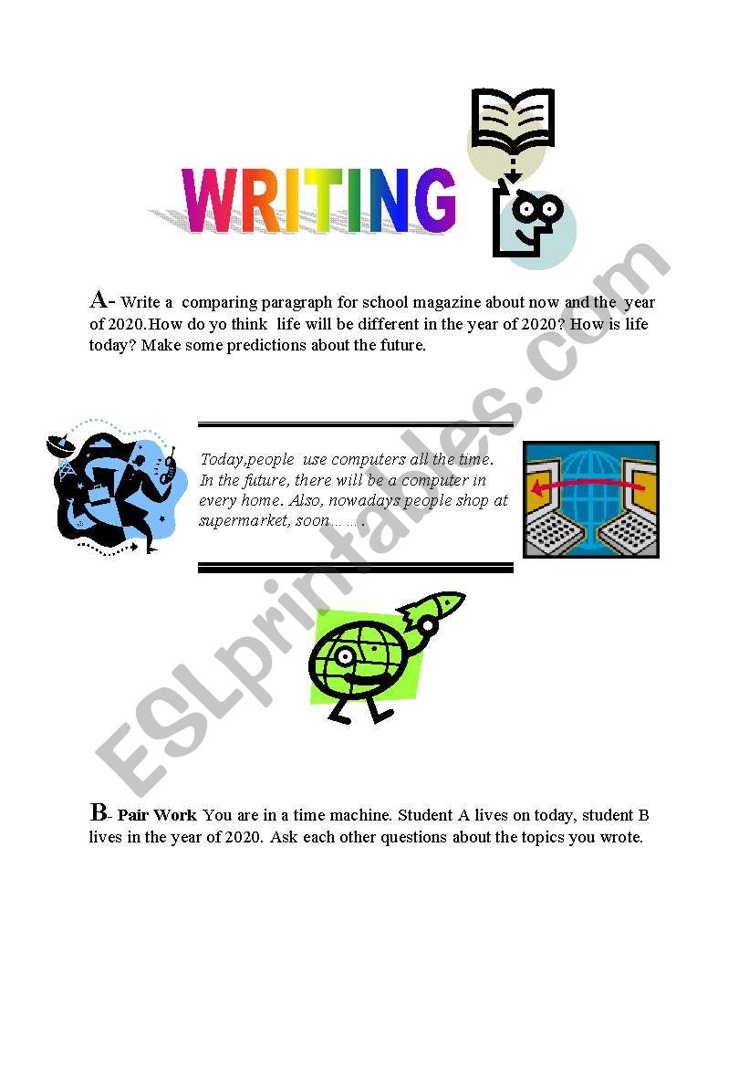 writing activity worksheet