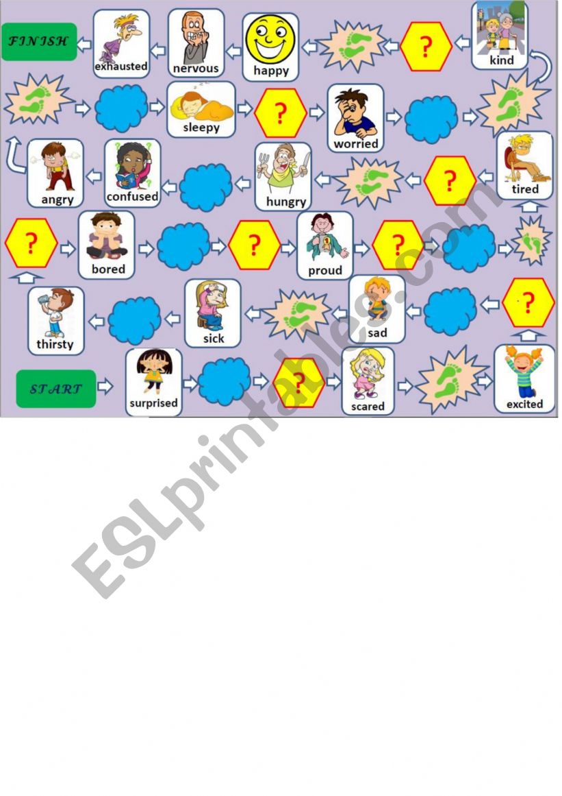 Feelings Game worksheet
