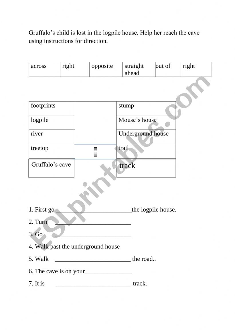 Gruffalo�s Child worksheet