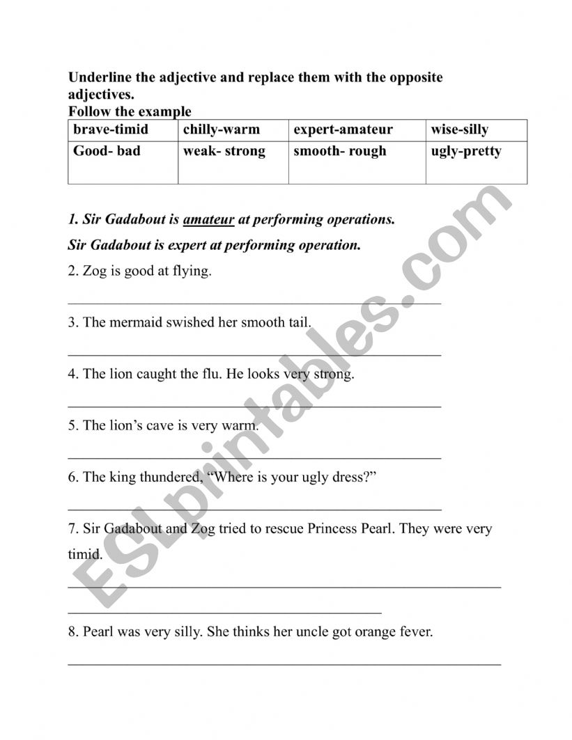 Zog and the Flying Doctors worksheet