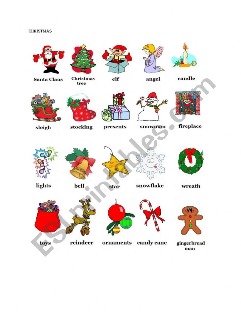 christmas worksheet