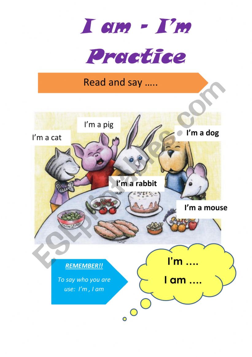 verb to be worksheet