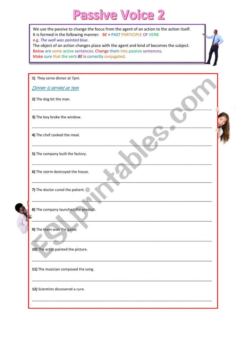Passive Voice 2 worksheet