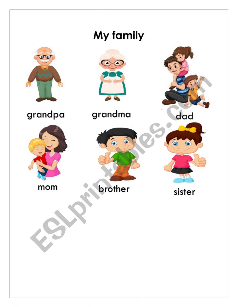 My family worksheet