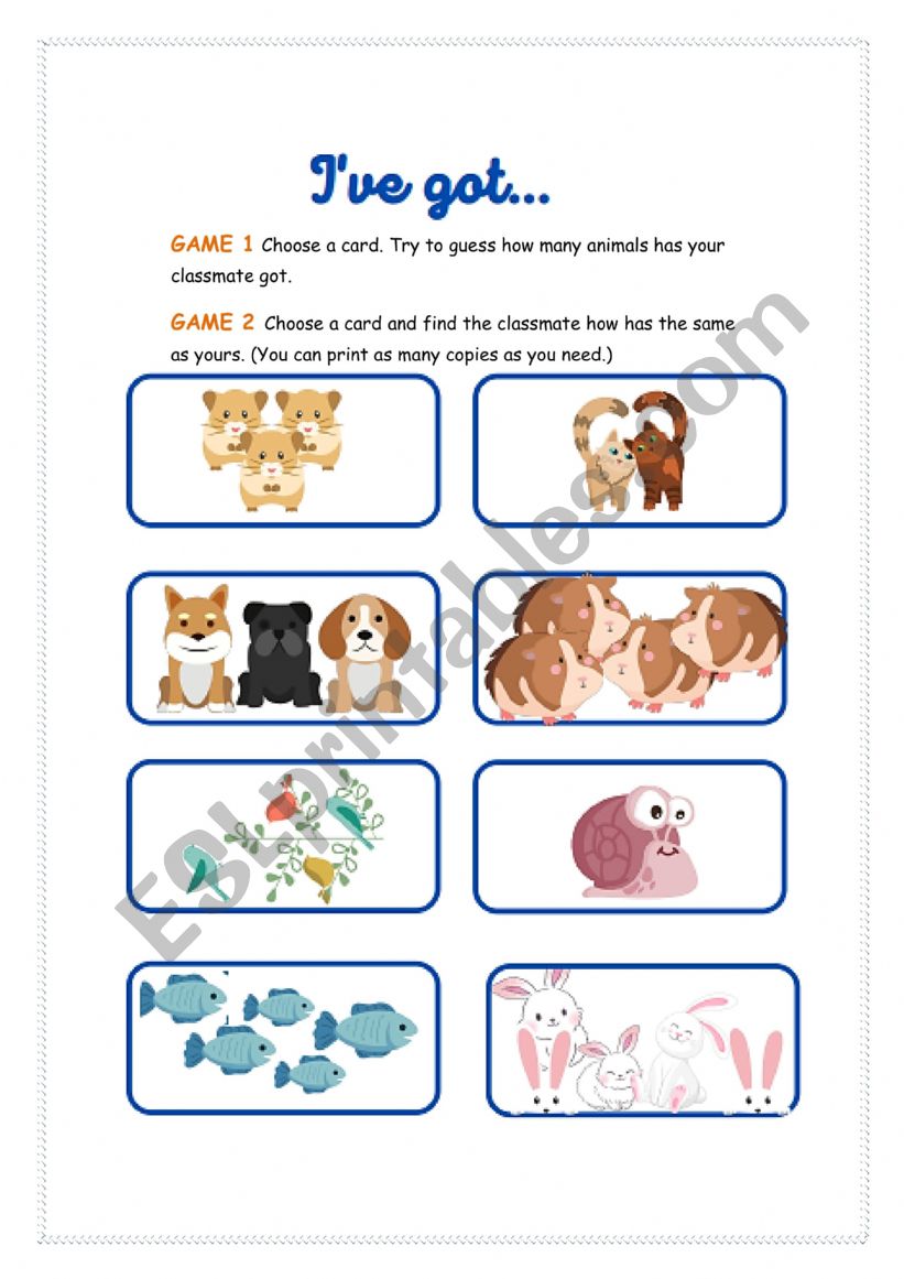 IÂ´ve got... worksheet