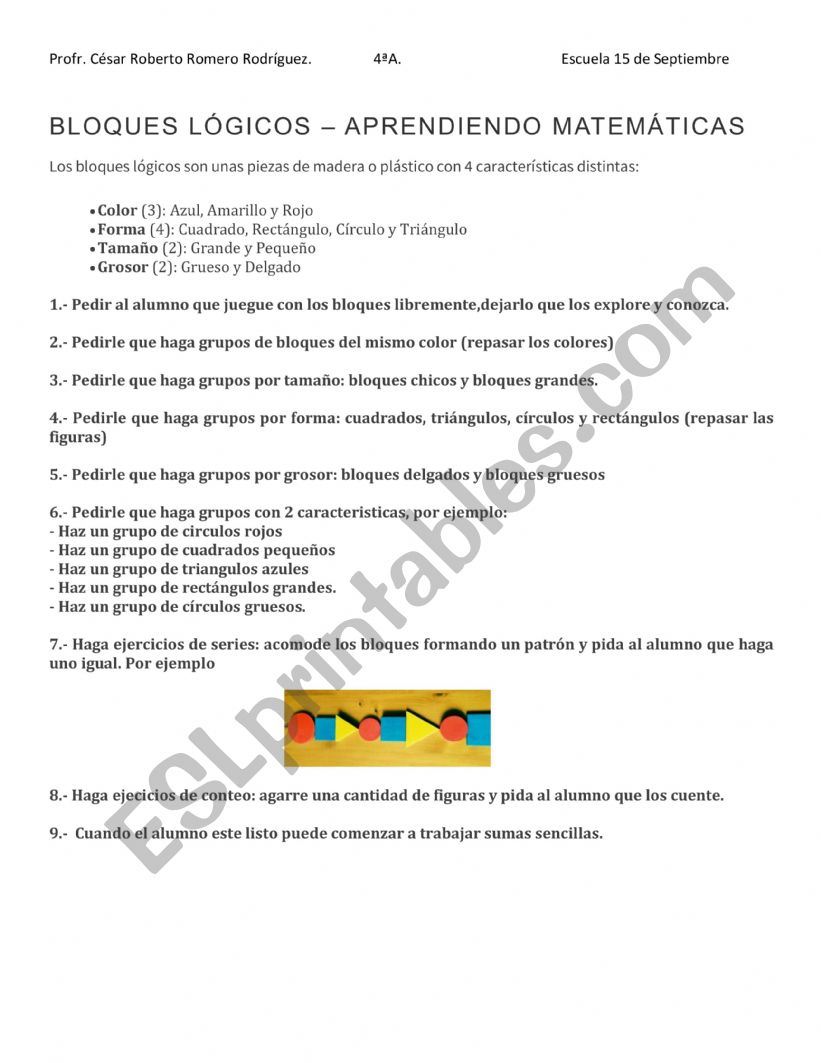 Logical Blocks worksheet