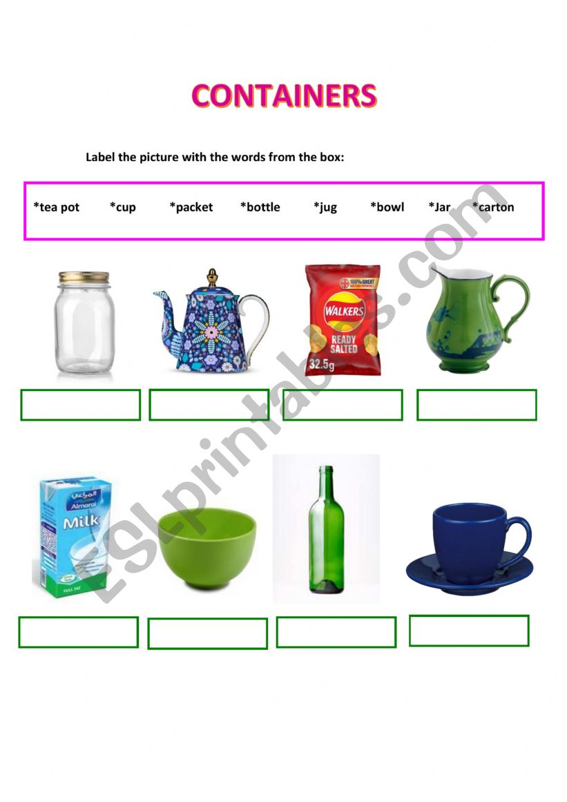 Containers II worksheet