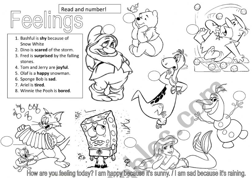 Feelings worksheet