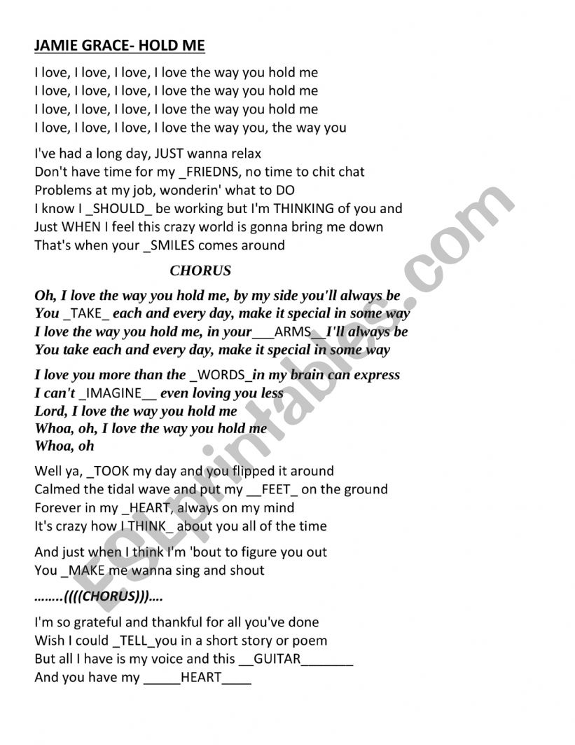 filling the gaps worksheet