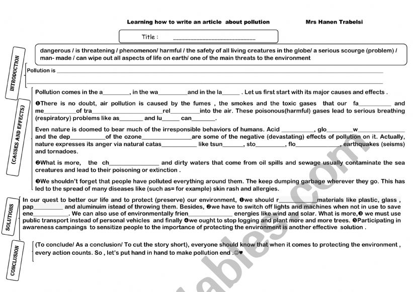 Tell me why - ESL worksheet by Hanen Trabelsi