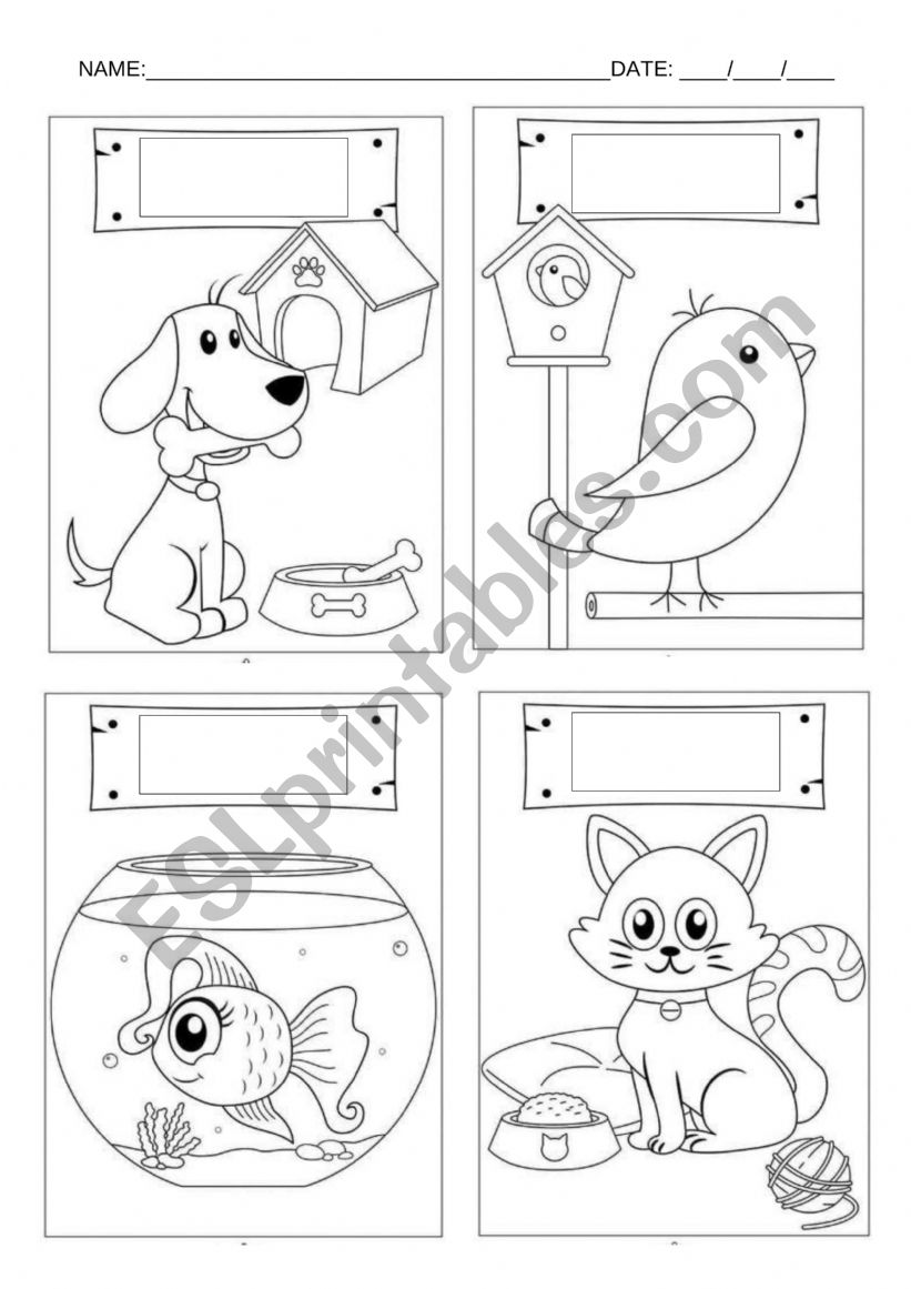 MY PETS worksheet