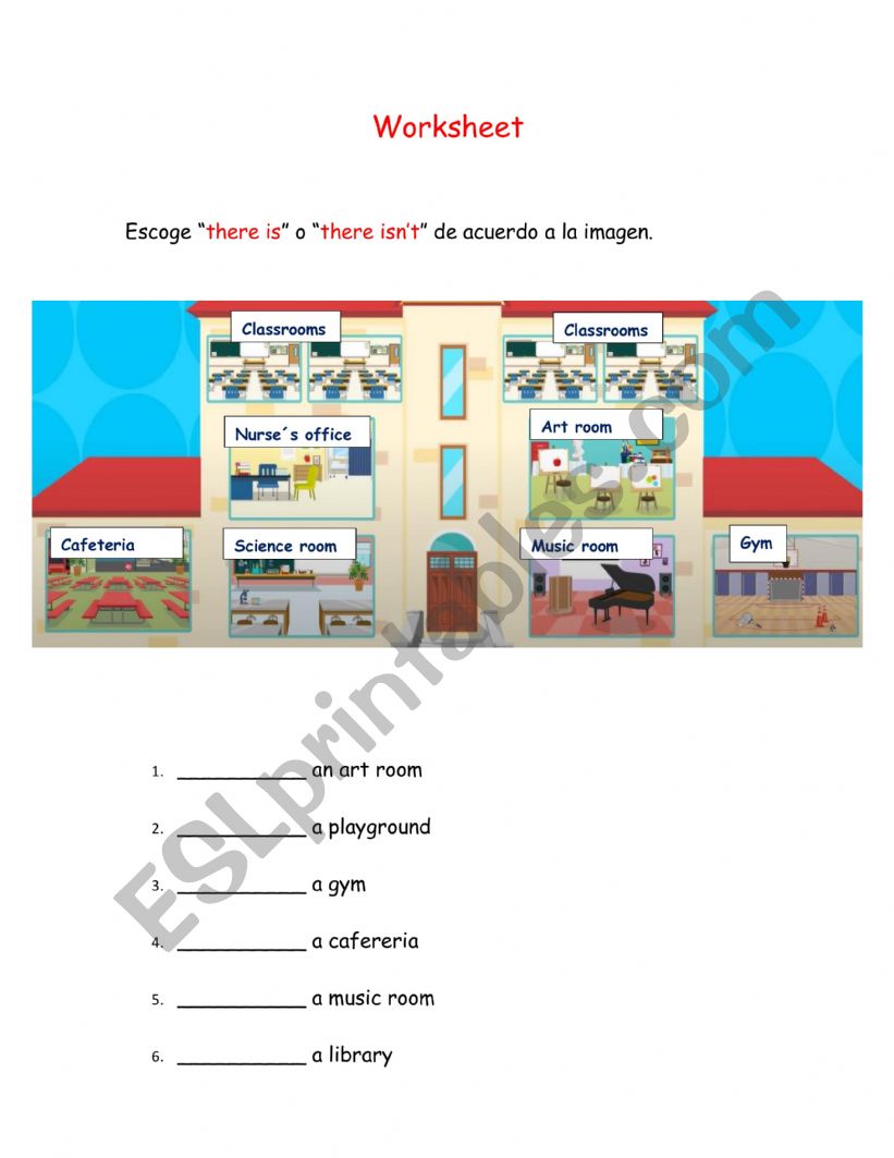 there is/there isn�t worksheet
